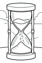 dibujo-para-colorear reloj de arena