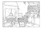dibujo-para-colorear Salón del siglo 18