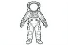 dibujo-para-colorear traje espacial para astronauta