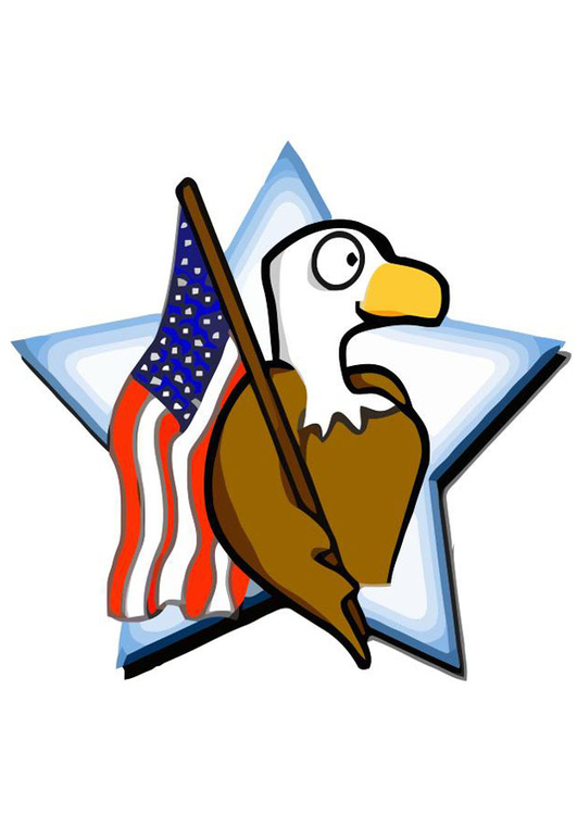 Imagen bandera americana con águila - Imágenes Para Imprimir Gratis - Img  19826